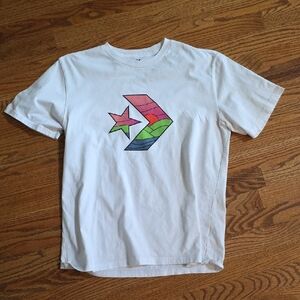 Converse White Tee with Multicolor Logo